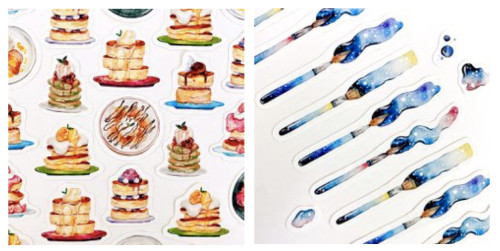 パンケーキ、星空を描く筆フレークシール再販のお知らせ