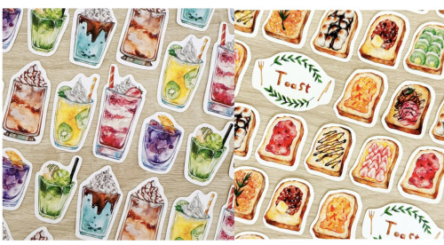 アイスドリンクフレークシール　トーストフレークシール　再販のお知らせ