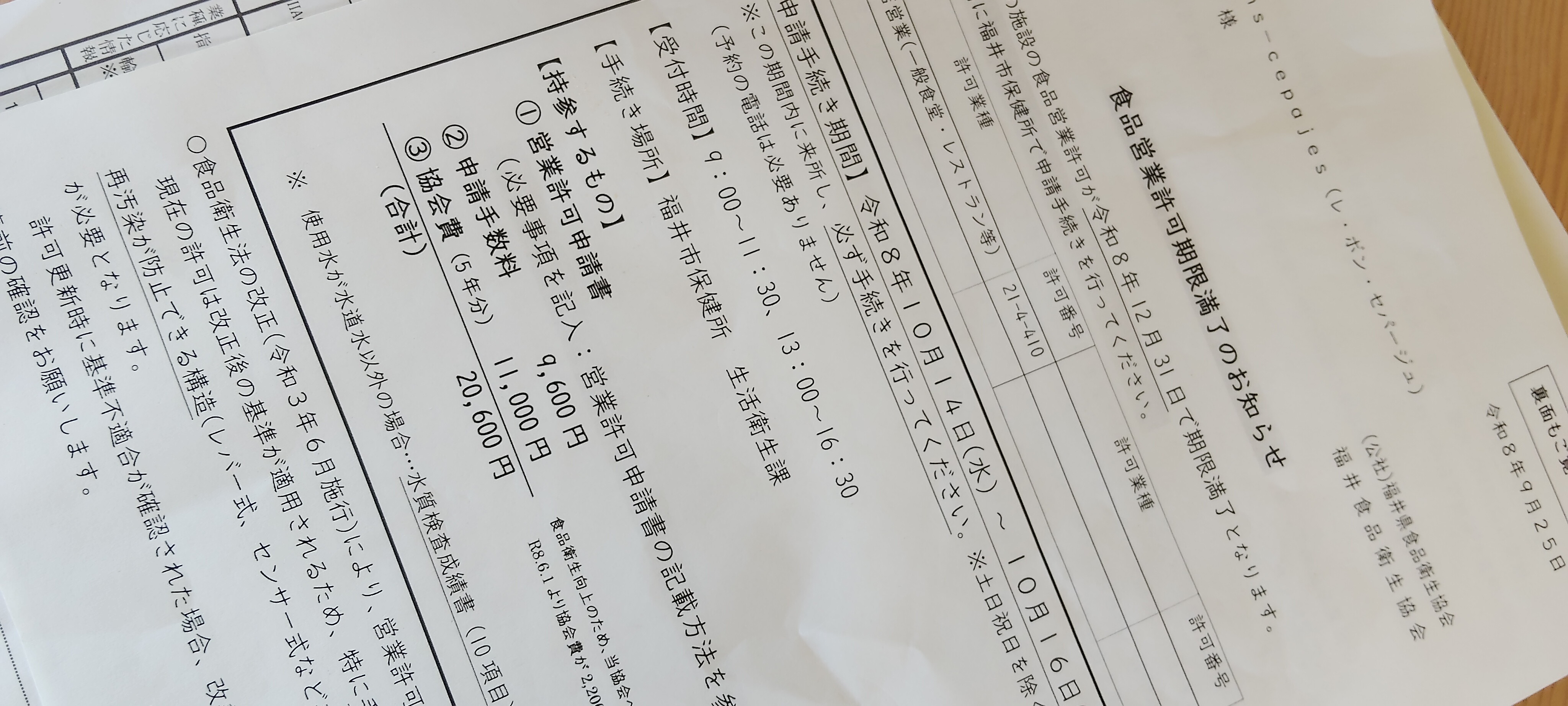 営業許可証