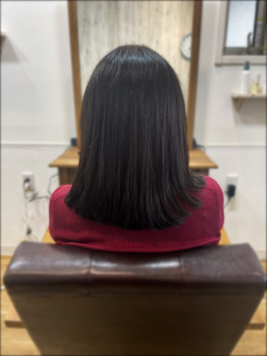 馬込・レディースカット｜ツヤと指通りのよいストレートミディアム
