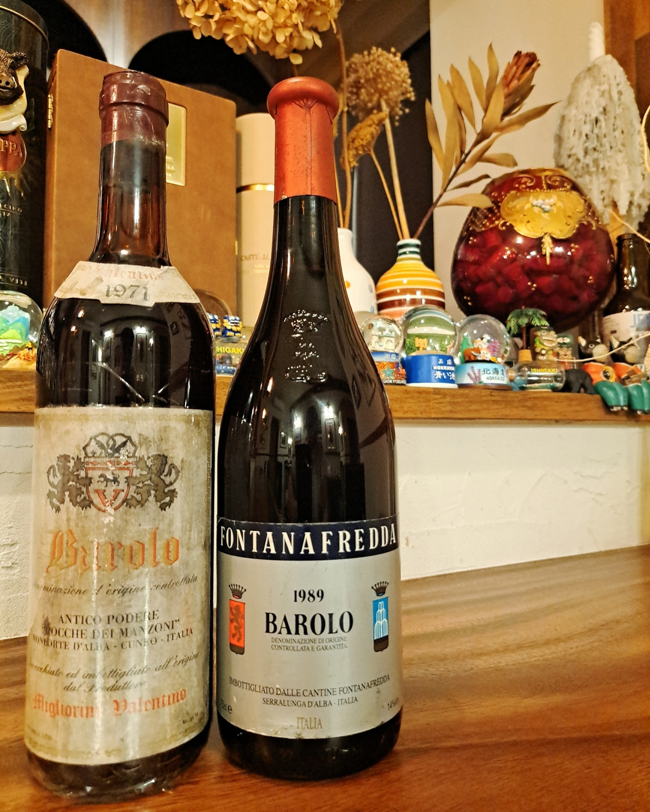 1971年と1989年のバローロ、グラスで開けちゃいます🍷
