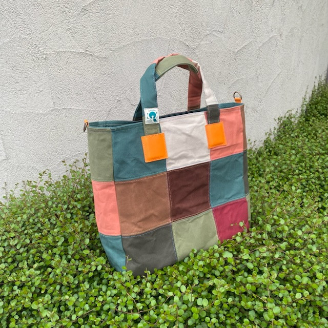 Simples Colorful patchwork bag 3way