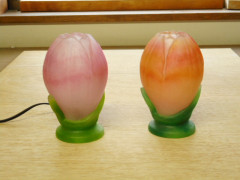 パート・ド・ヴェール　花型ランプ