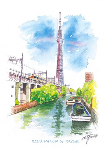 枕橋より横十間川に浮かぶ遊漁船.jpg