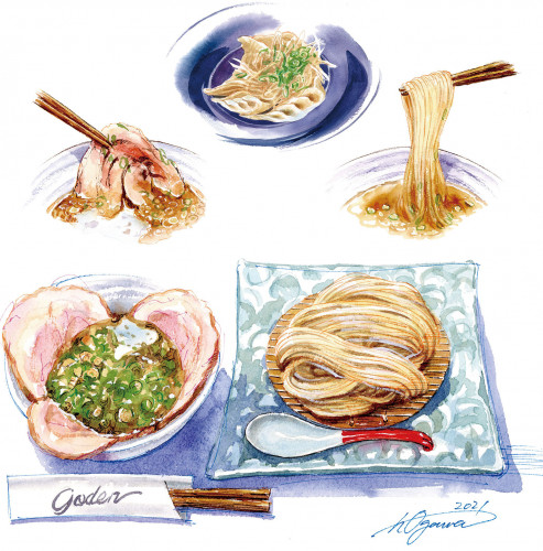 ざるつけ麺＆水餃子