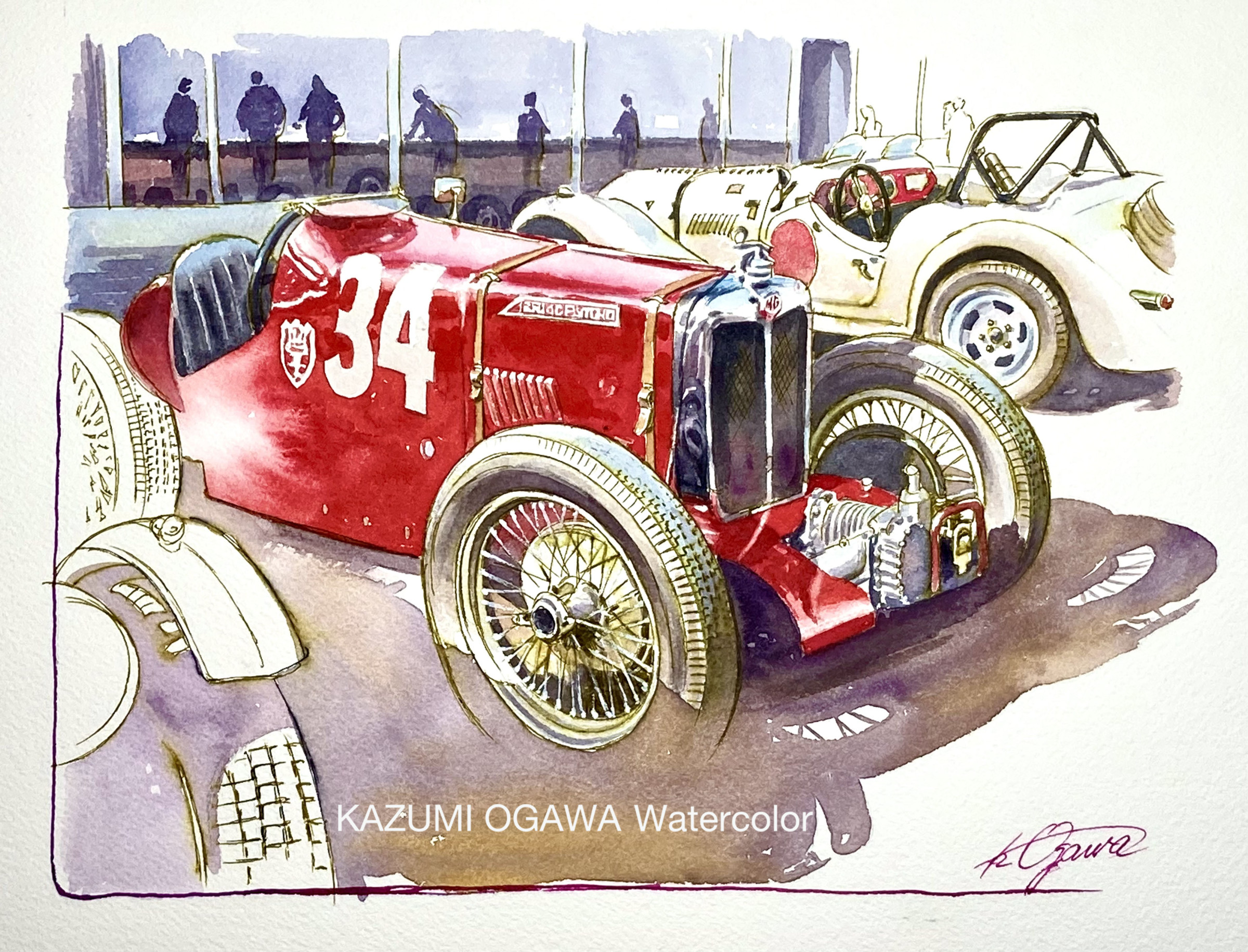 1983年筑波クラシックカーレース MG J 2