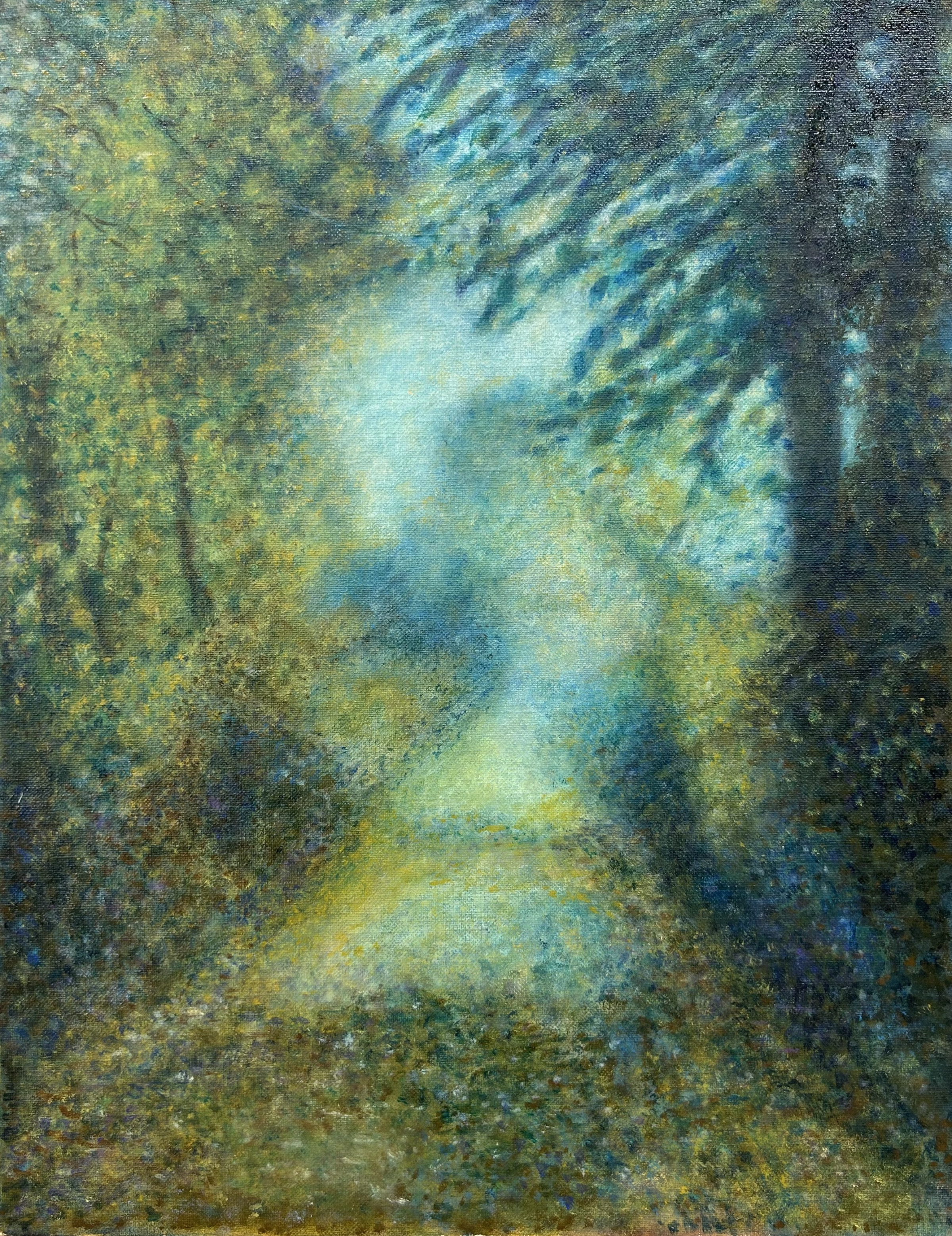 油彩画　(一般　男性　「ルノワール 木かげ 模写」)