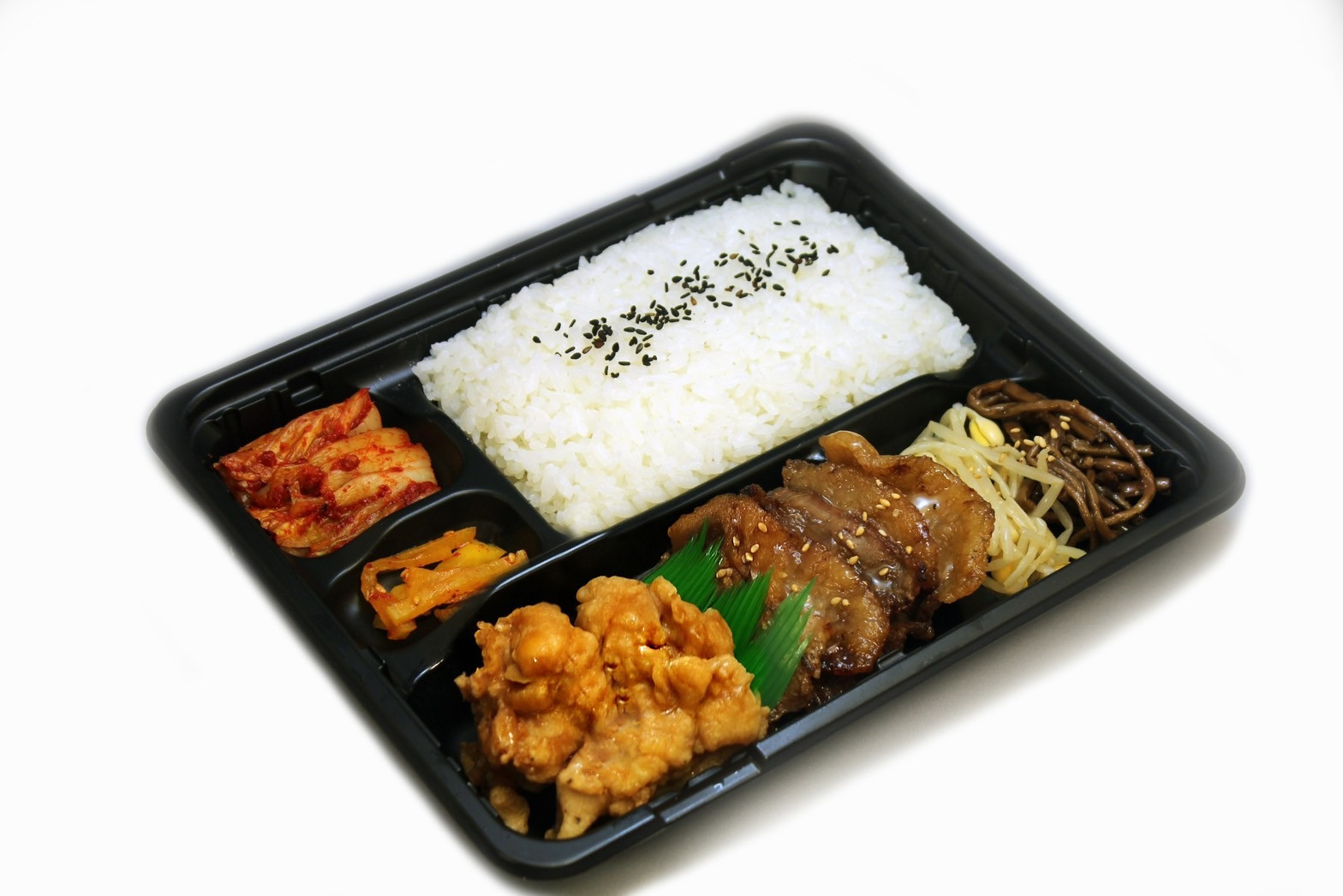 【コラボ弁当E】炭火焼肉・ねぎ塩鶏唐揚