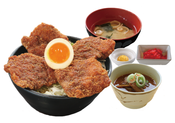 ソースカツ丼もつ煮（小）セット
