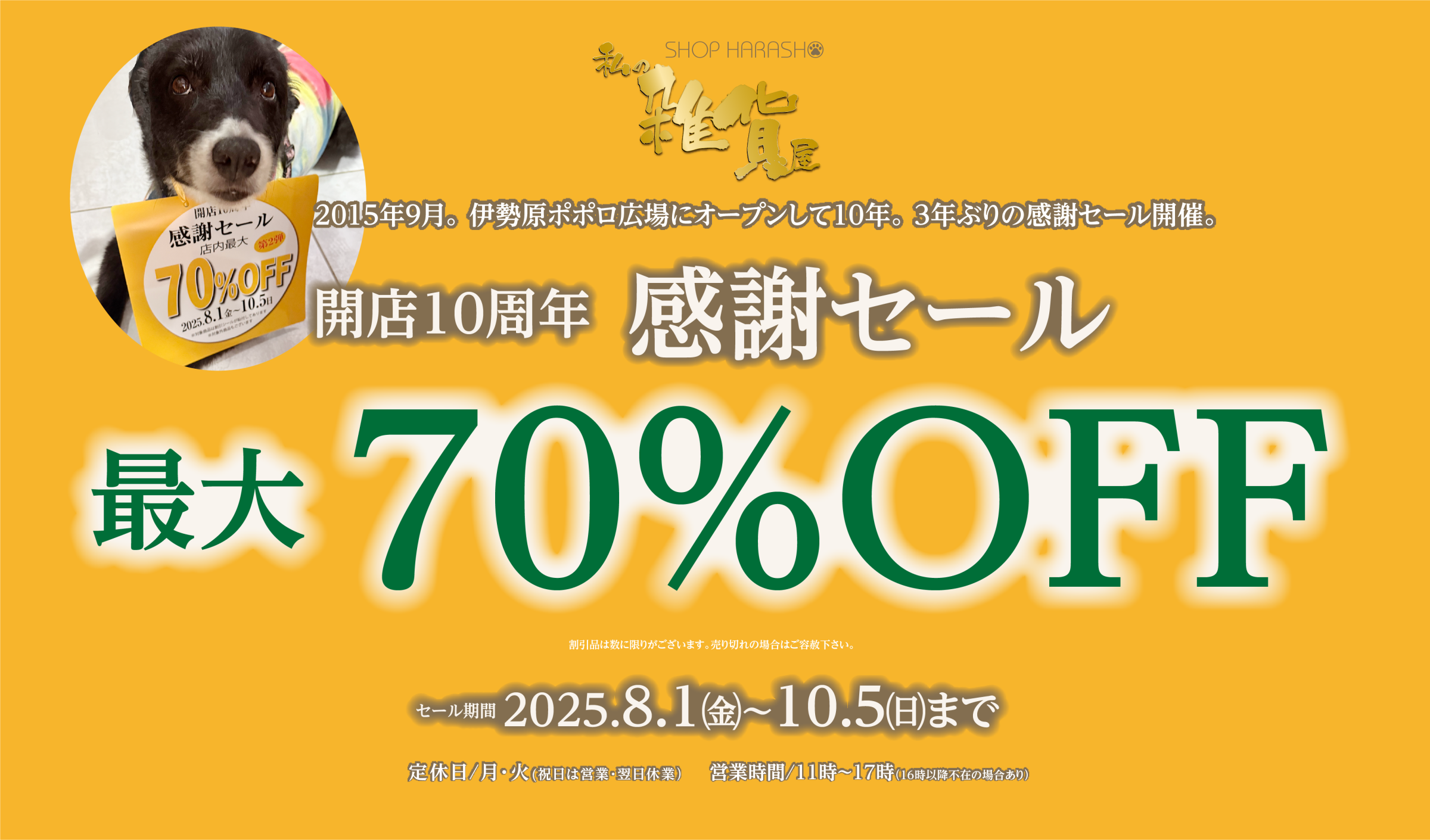 10周年感謝セール
