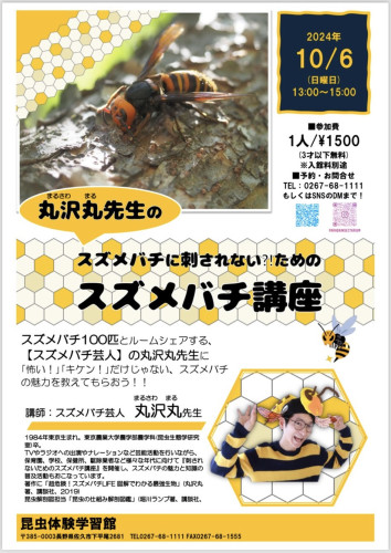 パラダ昆虫体験学習館『スズメバチ講座』丸沢