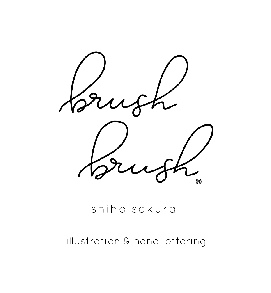 brush brush ハンドレタリング イラスト デザイン