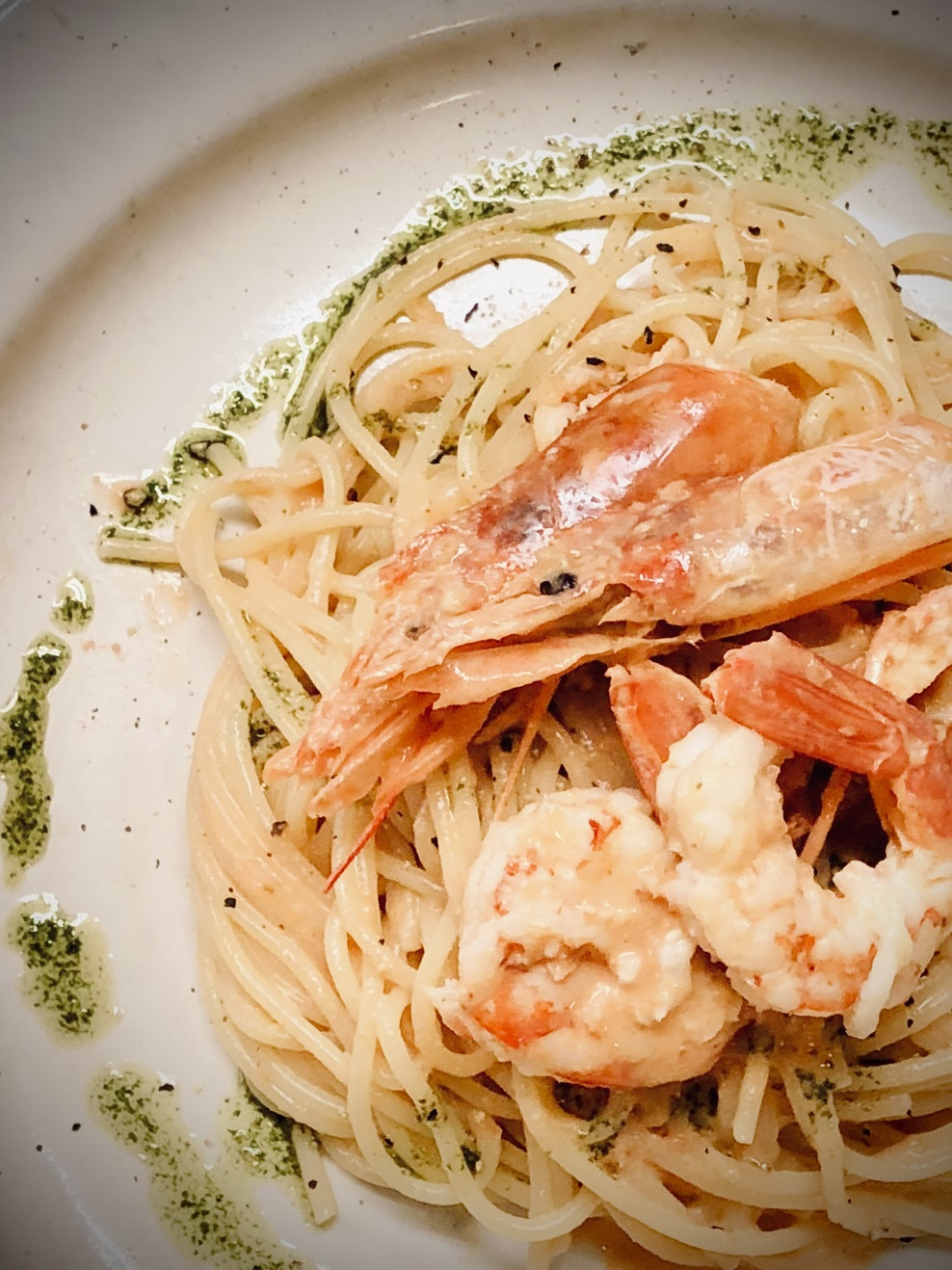 赤海老のトマトクリームスパゲティ