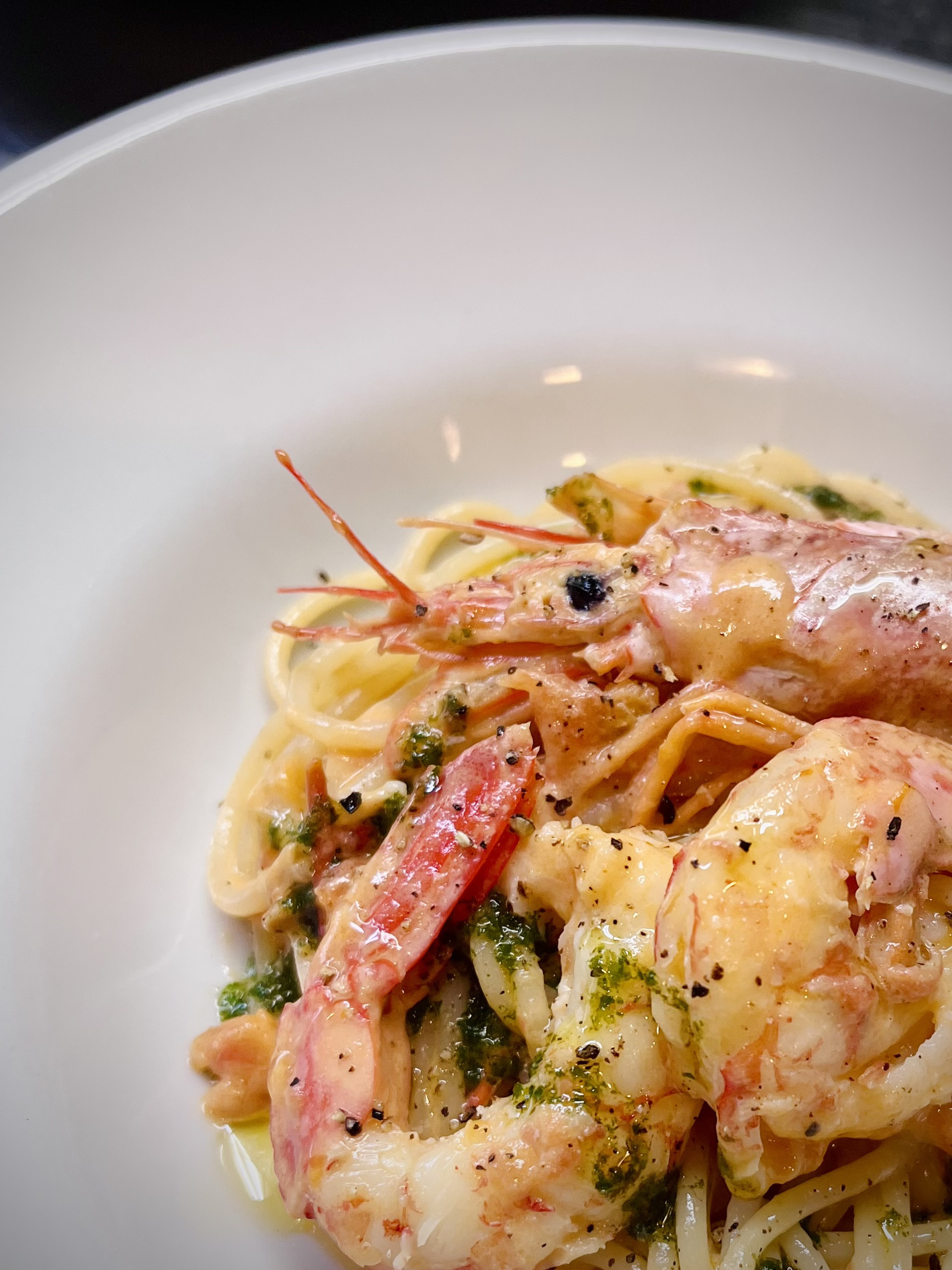 赤海老のトマトクリームスパゲティ