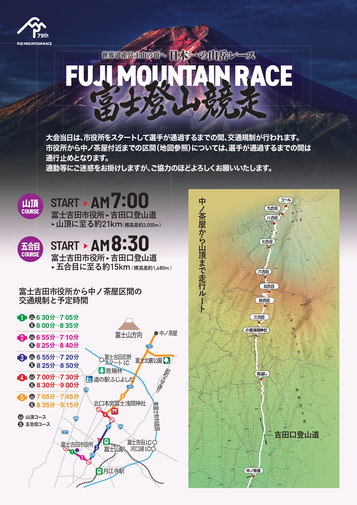 2026年7月24日（金）第79回富士登山競走が開催されます。