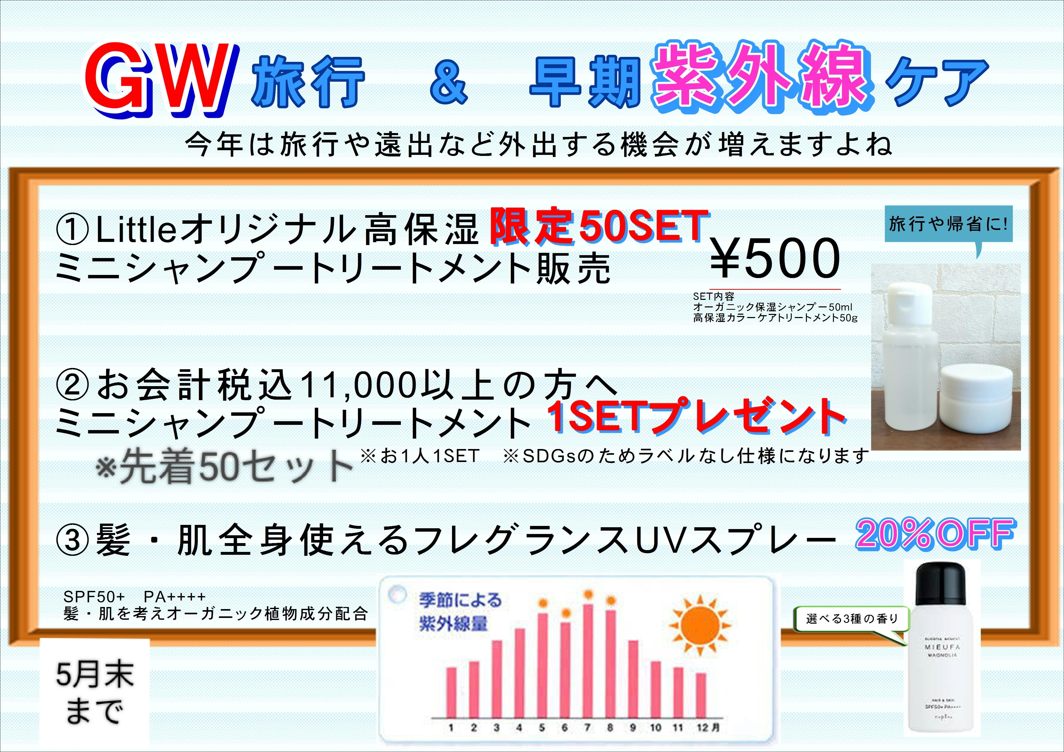 旅行＆紫外線対策フェア開催中!