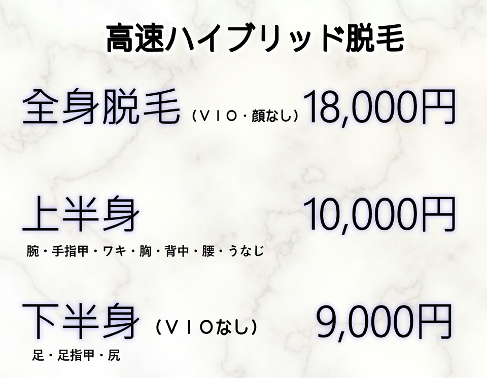 高速ハイブリッド脱毛