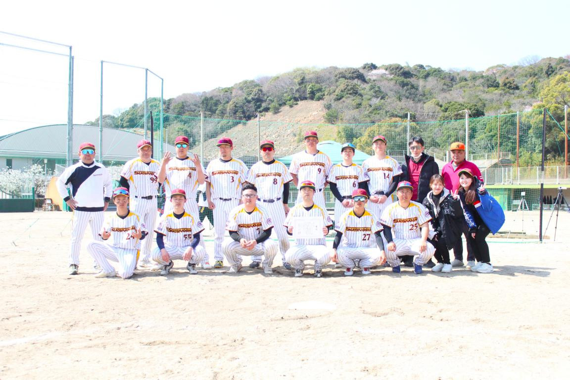 第４６回全日本クラブ男子ソフトボール選手権大会山口県予選会第１代表の住吉工業SBCのみなさん（R7.04.06　下関市）