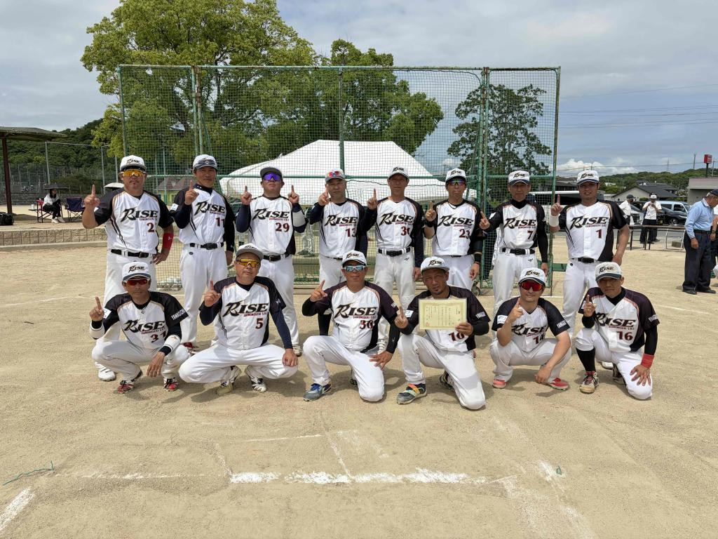 第４１回全日本壮年ソフトボール大会山口県予選会代表の下関RISEクラブ壮年のみなさん（R8.05.24 山陽小野田市）
