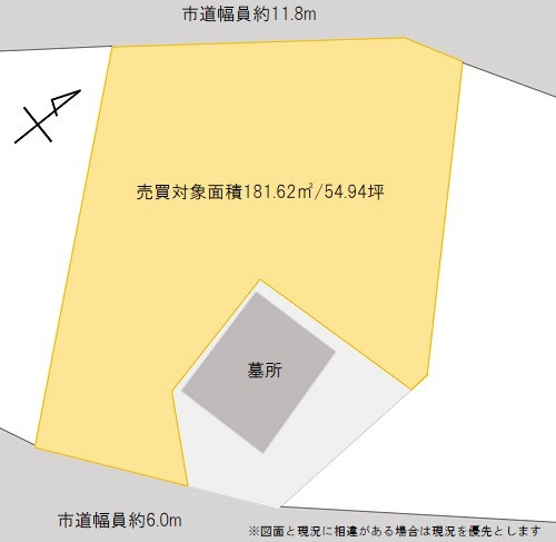 分筆予定敷地図