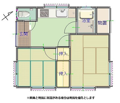 深須岩瀬貸家1号棟間取り