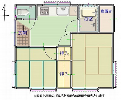 深須岩瀬貸家2号棟間取り