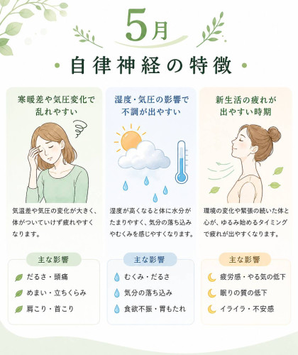 5月の自律神経