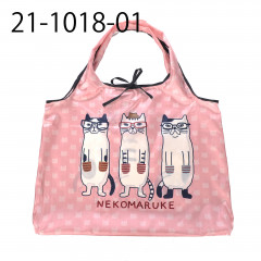【21-1018】クスグルエコバッグLサイズ ネコまるけ柄 <br><span style="color:red;">↑↑ここをクリック♪↑↑</span>