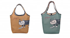  【21-2215】ネコザワさん柄・Sサイズエコバッグ<br><span style="color:red;">↑↑ここをクリック♪↑↑</span>