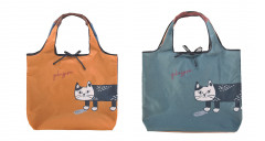  【21-2216】ネコザワさん柄・Lサイズエコバッグ<br><span style="color:red;">↑↑ここをクリック♪↑↑</span>