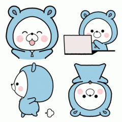 動く♪毎日使えるくまぽこの絵文字