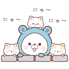 コラボ＊動く♪くまぽこ＆ぷにゃんこ