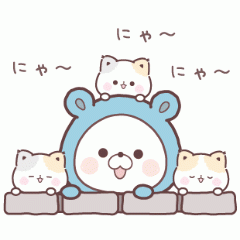 コラボ＊動く♪くまぽこ＆ぷにゃんこ