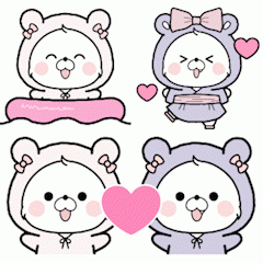 動く♪リボンとアクマのサマーな絵文字