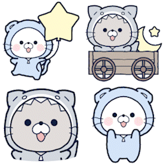 動く♪チルニャン＆ネコザメの絵文字