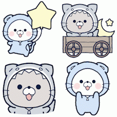 動く♪チルニャン＆ネコザメの絵文字