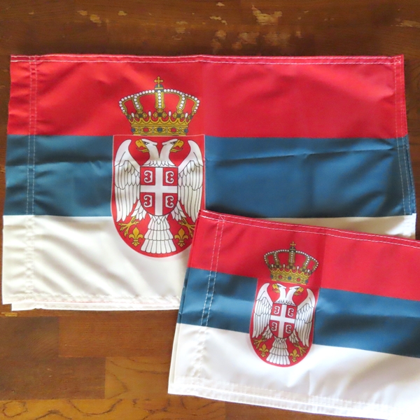 【online shop】セルビア共和国　国旗（６０ｃｍ×４０ｃｍ）（４０ｃｍ×２６ｃｍ）