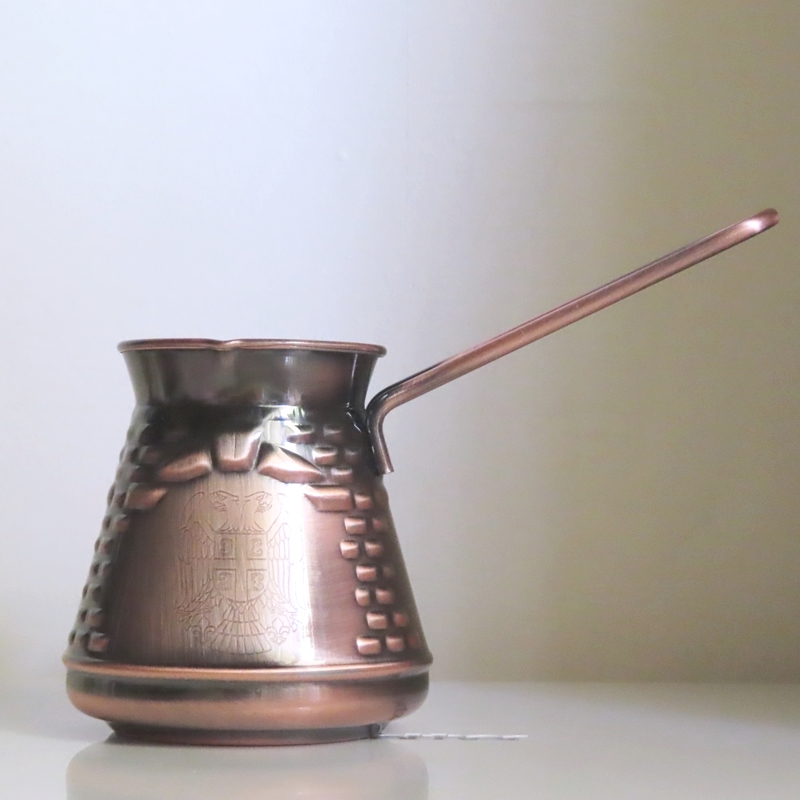 【online shop】再入荷のお知らせ セルビア製トルココーヒー鍋（ＤＺＥＺＶＡ）｜紋章│３５０ｍｌ