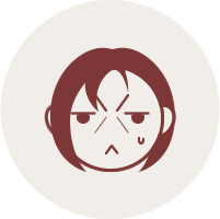 眉間の折りシワ