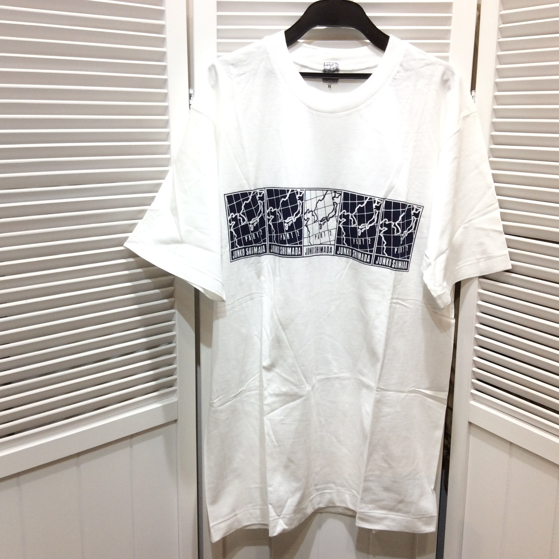 ジュンコシマダ Tシャツ M   ホワイト／横プリント柄