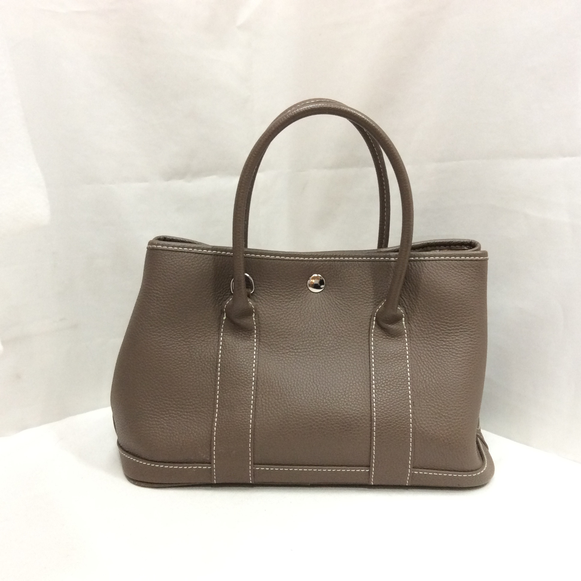 合皮ハンドバッグ  グレージュ