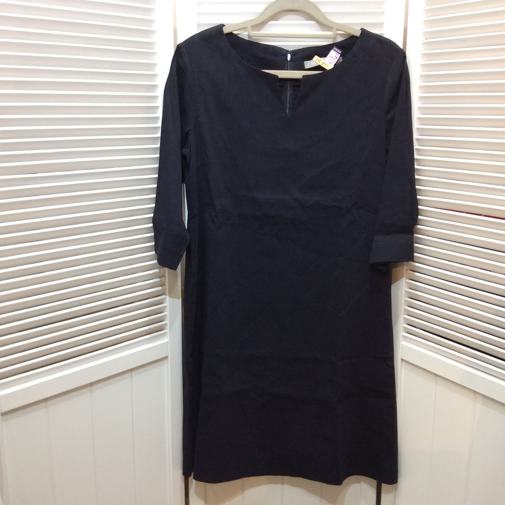 セオリーリュクス     麻混ワンピース 38 ネイビー