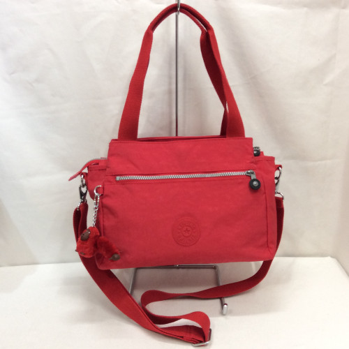 KIPLING キプリング ショルダー付きバッグ レッド 赤 ゴリラ付き