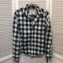 Frank＆Eileen フランク＆アイリーン レディース 長袖シャツ XS ブラック＆ホワイト チェック柄 ブラウス ロンハーマン