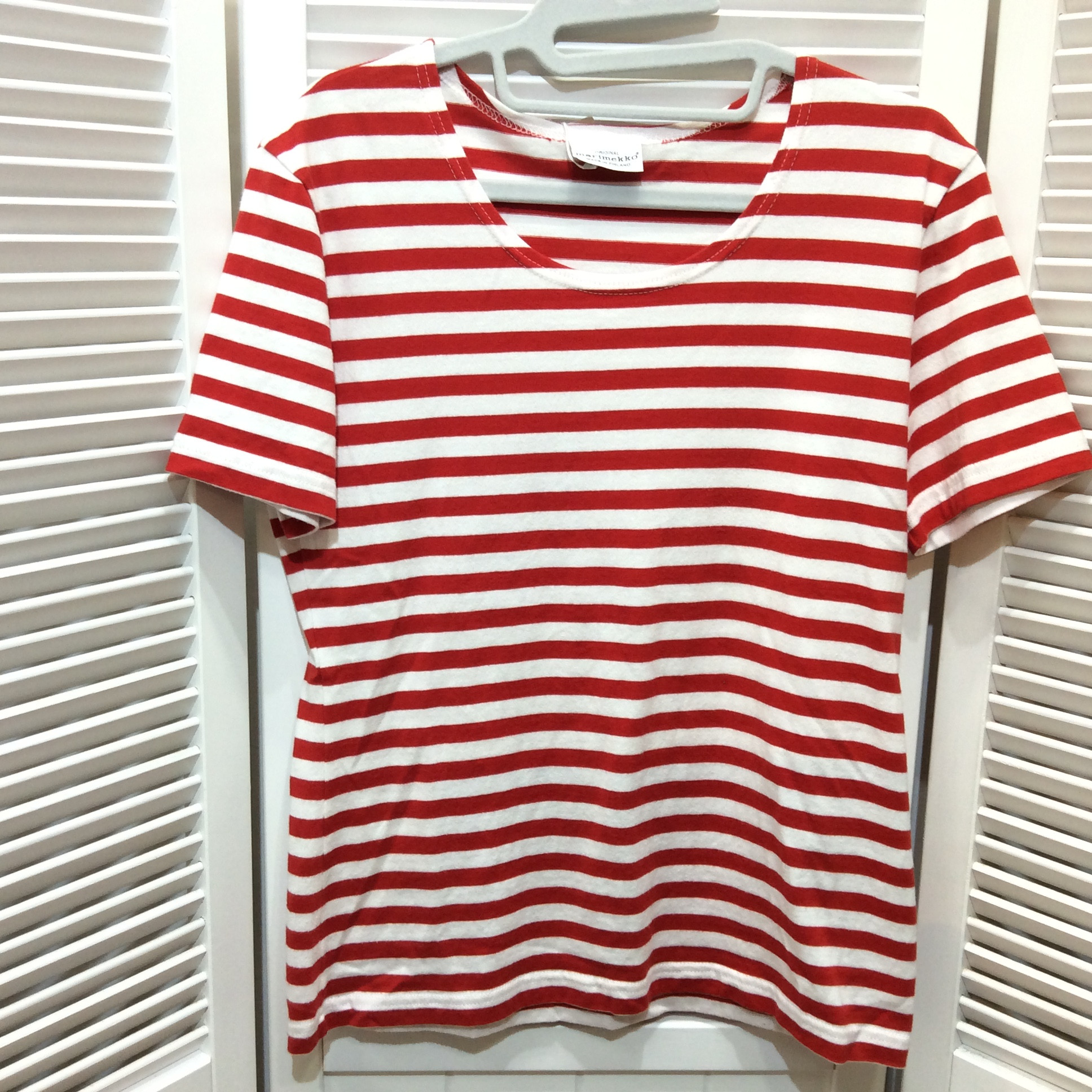 マリメッコ Tシャツ  S  レッドボーダー