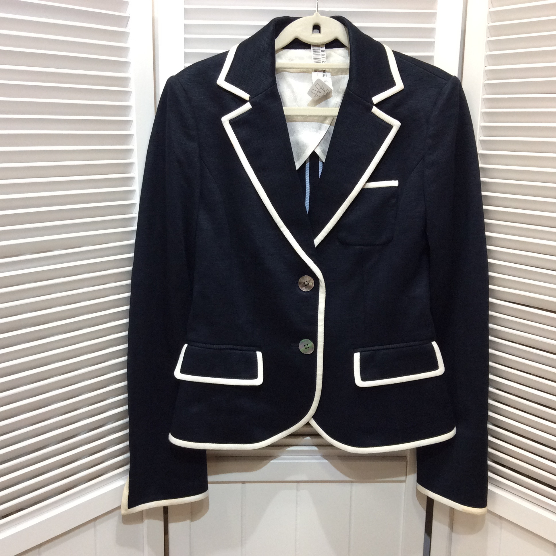 ポールスチュアート 綿麻ジャケット 7号  ネイビー