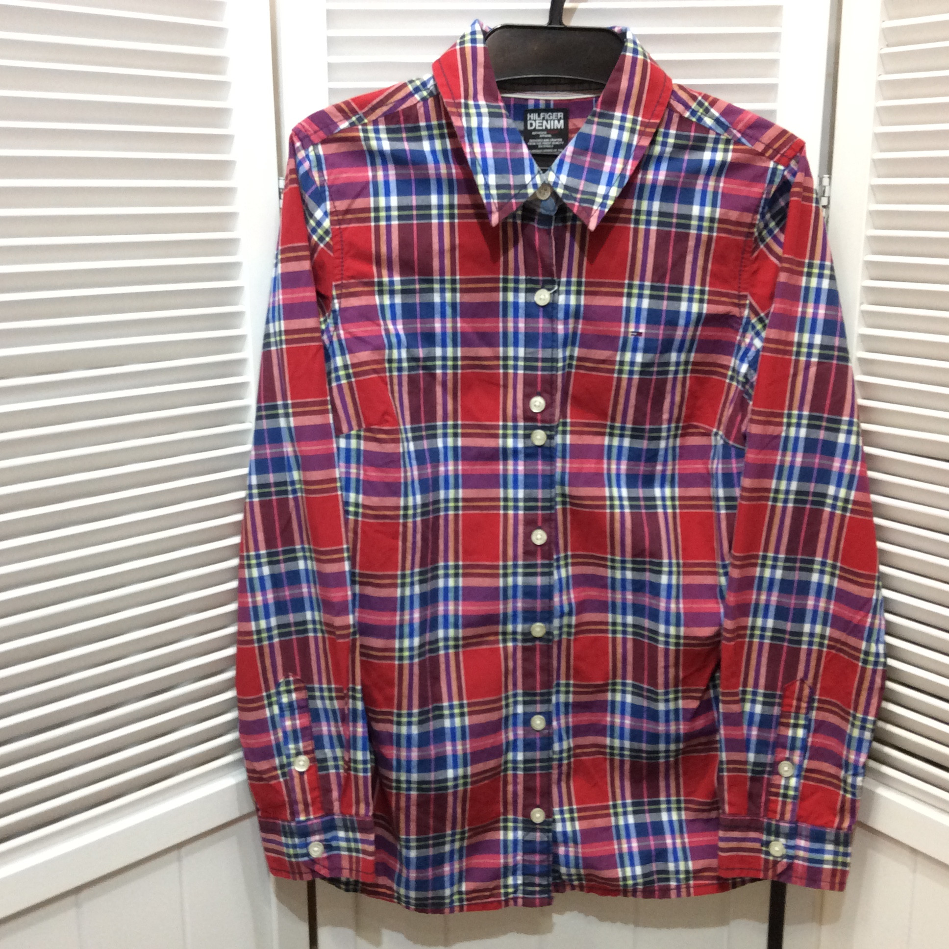 TOMMY DENIM 長袖ブラウス M  チェック柄