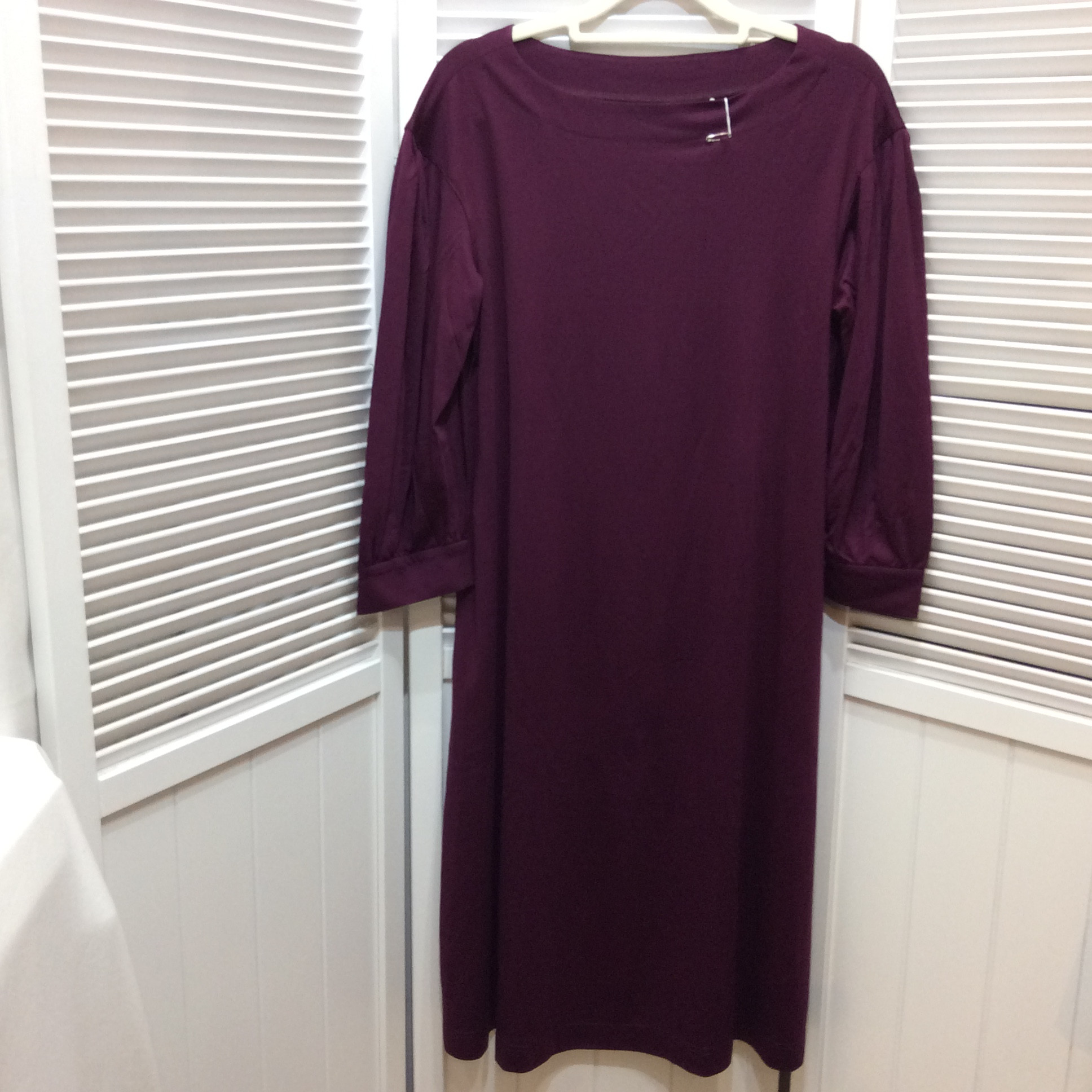 ショップチャンネル 七分袖ワンピース  2  パープル