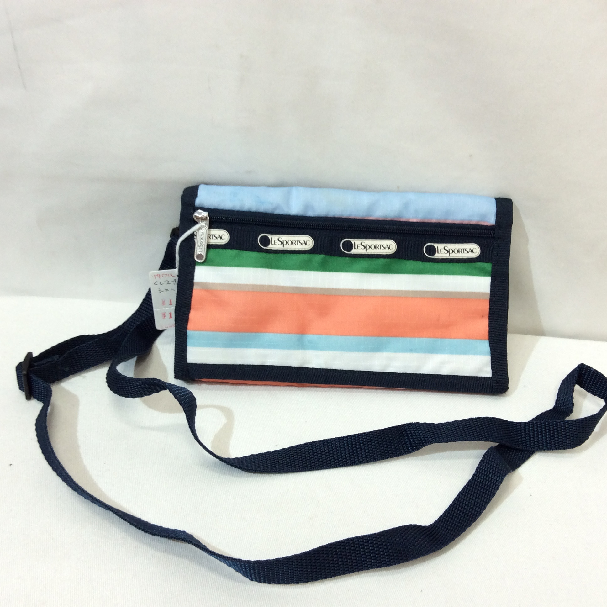 レスポートサック  ショルダー付きナイロン財布  ボーダー