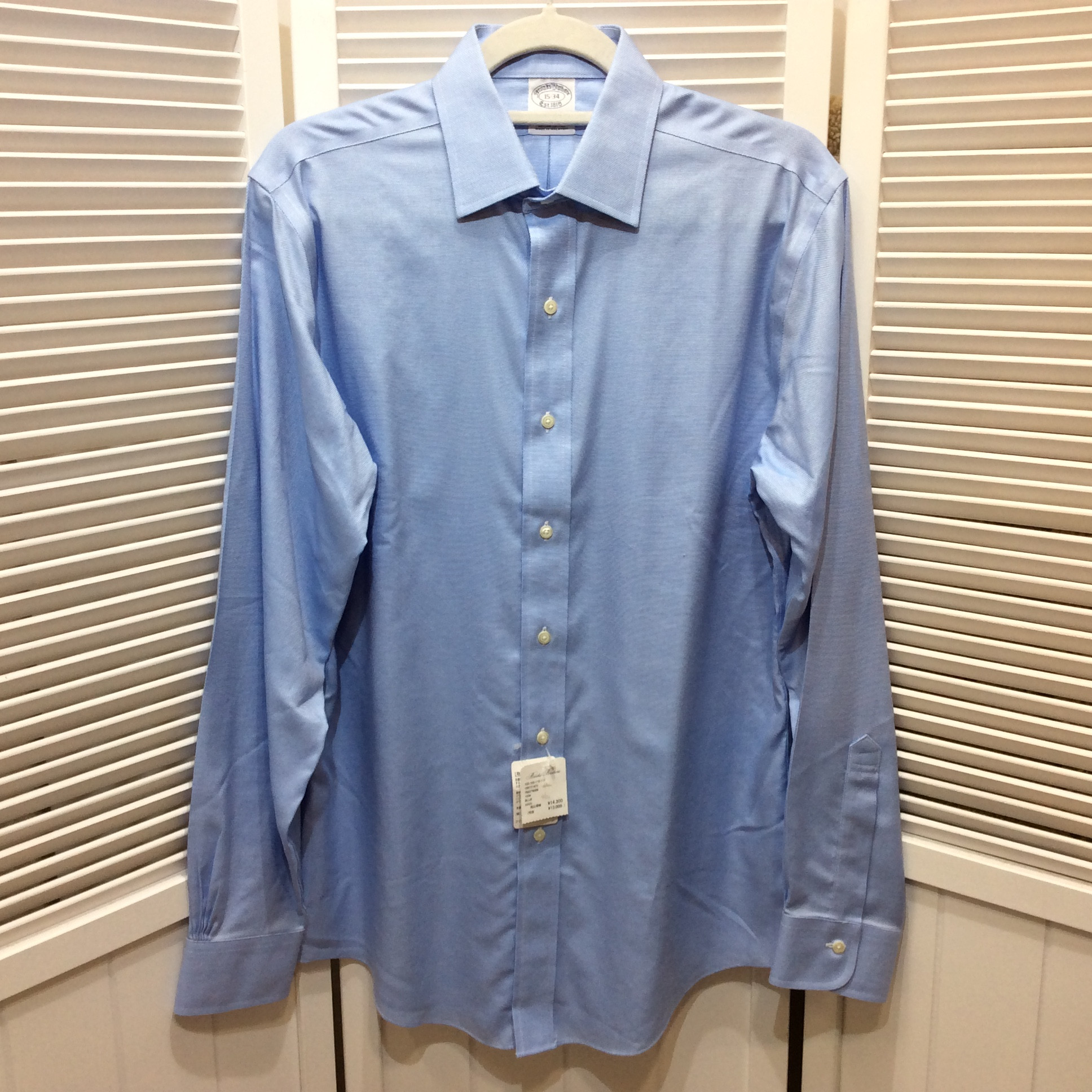 未使用☆BROOKS BROTHERS ブルックスブラザーズ メンズ 長袖シャツ ブルー
